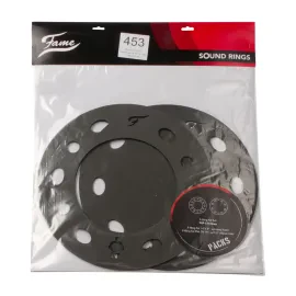 FRF-G 14 F-Ring Fat Set Grau Premium Schaumstoff Drumfell Snare Zubehör