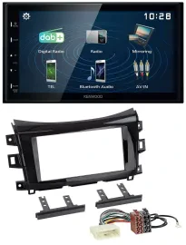 Автомагнитола Kenwood 2DIN, Bluetooth, USB, DAB, для Nissan Navara (с 2016)