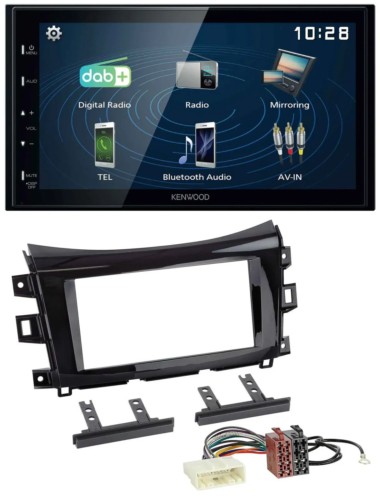 Автомагнитола Kenwood 2DIN, Bluetooth, USB, DAB, для Nissan Navara (с 2016)