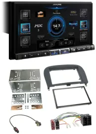 Alpine DAB 2DIN USB Bluetooth MP3 Autoradio für Mercedes SL-Klasse 2001-2011 R23