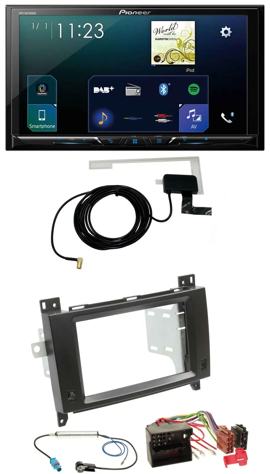 Автомагнитола для Mercedes Viano/Vito (2006–2014) Pioneer 2-DIN, DAB, USB, MP3, Bluetooth, черный