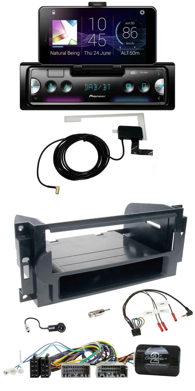 Pioneer DAB Bluetooth Lenkrad USB Autoradio für Dodge / Jeep