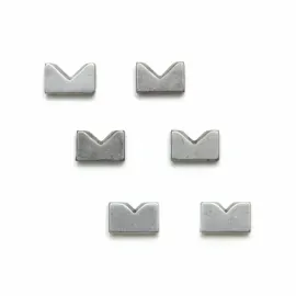 Hipshot (6) KickAss Stainless Steel Saddle Inserts Set, Notched, 5KS00N