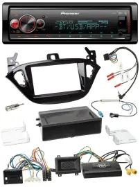 Pioneer Bluetooth USB Lenkrad DAB Autoradio für Opel Adam Corsa E ab 2013 PDC