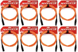 Микрофонный кабель Rockville RCXFM6P-O Orange 1.8 м (8 штук)