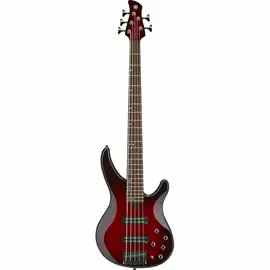 Бас-гитара Yamaha TRBX605FM 5-String Electric Bass Dark Red Burst