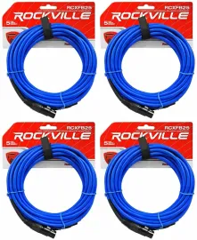 Коммутационный кабель Rockville RCXFB25Bl Blue 7.6 м (4 штуки)