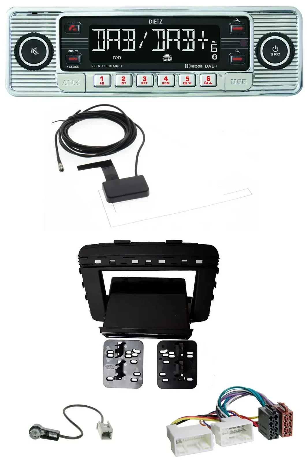 Dietz Bluetooth USB MP3 DAB Autoradio für Kia Sorento (UM, ab 03/2015)