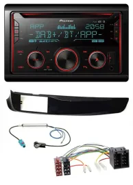 Pioneer 2DIN DAB MP3 Bluetooth USB CD Autoradio für Alfa Giulietta schwarz glänz