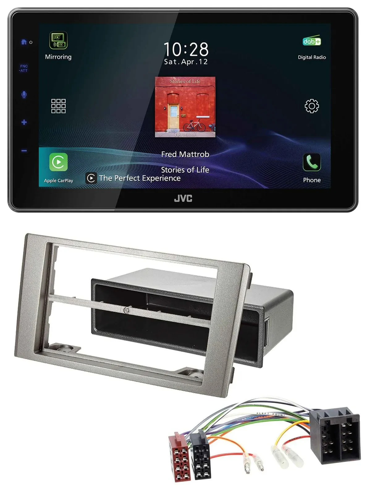 JVC DAB MP3 Bluetooth USB Autoradio für Iveco Daily (2006-2014) silber