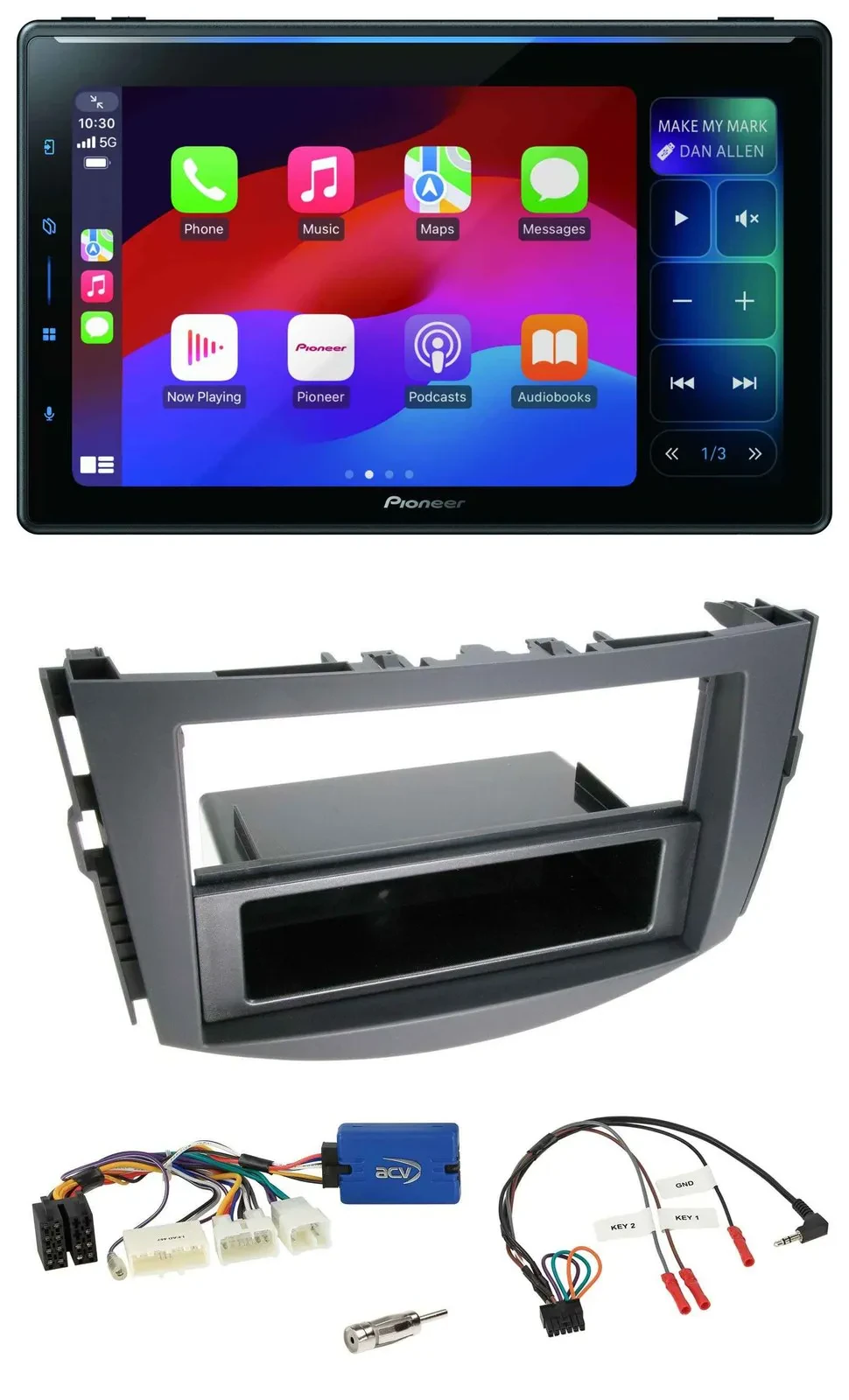 Автомагнитола для Toyota RAV4 (2011–2013) Pioneer Bluetooth, DAB, USB