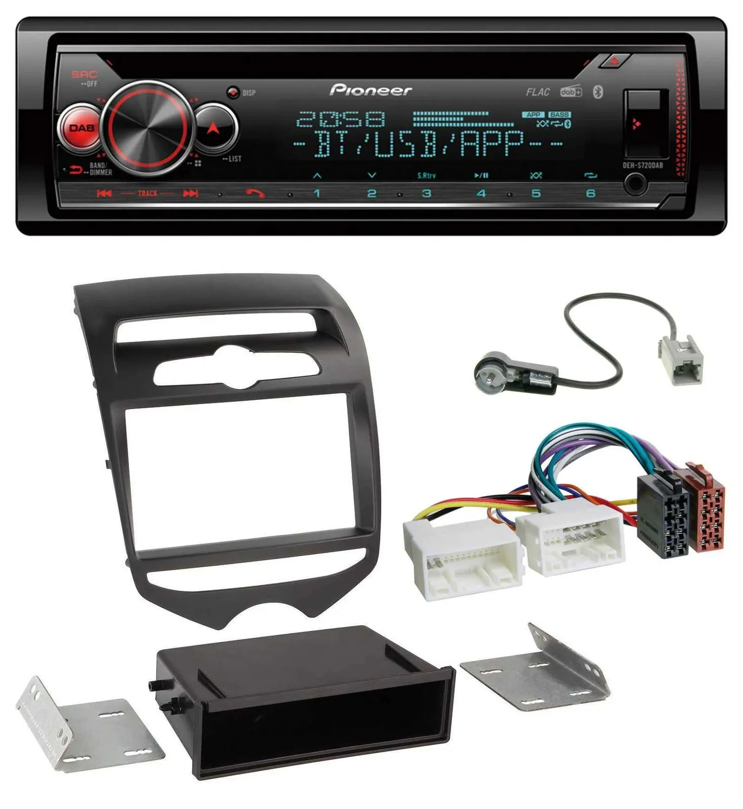 Pioneer MP3 DAB CD Bluetooth USB Autoradio für Hyundai ix20 (ab 10) man. Klima