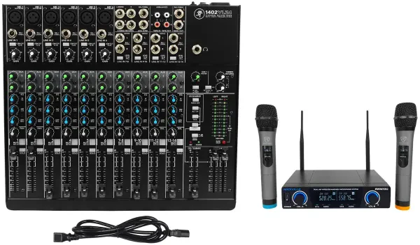 Аналоговый микшер Mackie 1402VLZ4 с микрофонной радиосистемой