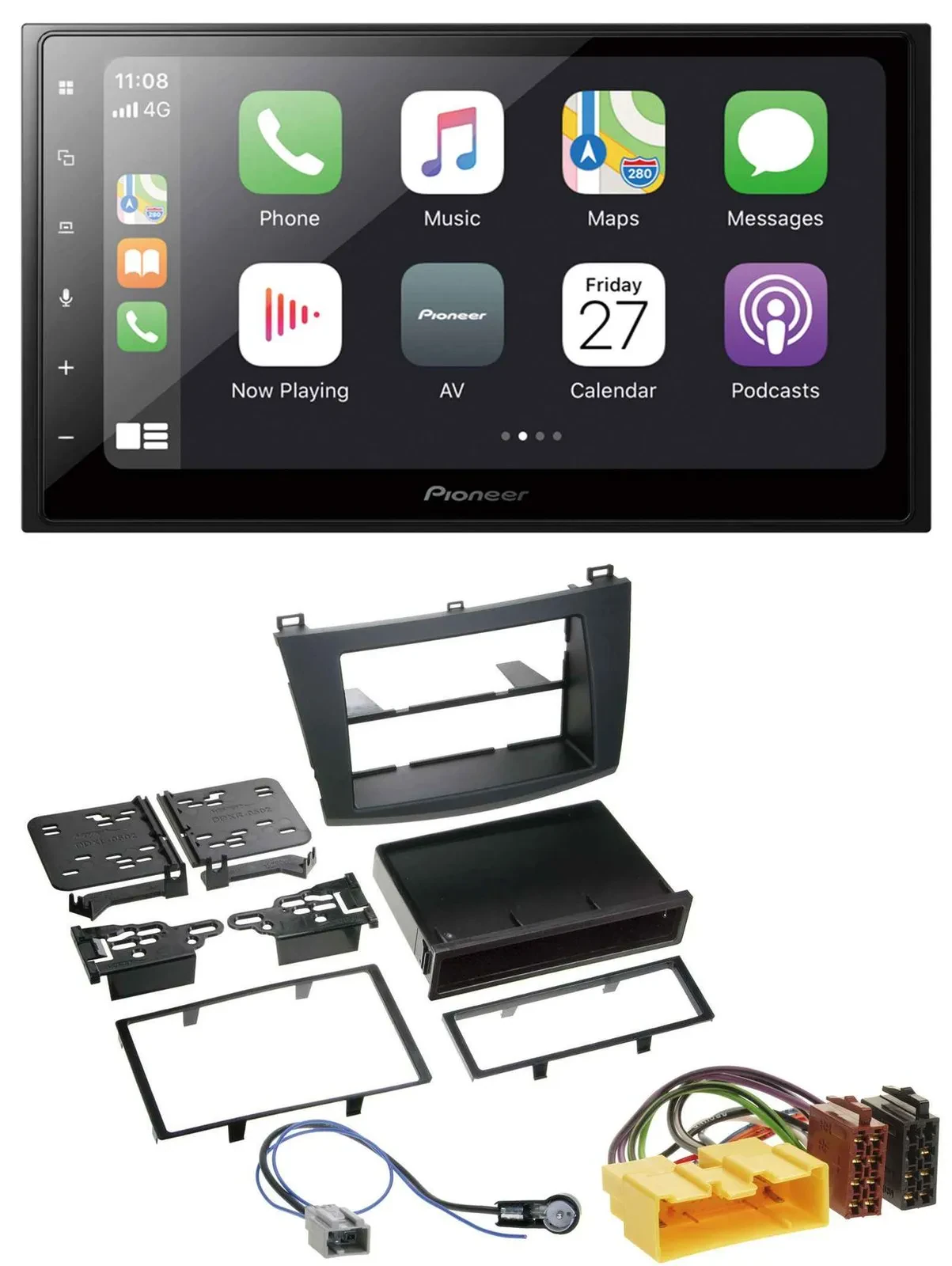 Pioneer MP3 Bluetooth DAB 2DIN USB Autoradio für Mazda 3 (2009-2013)