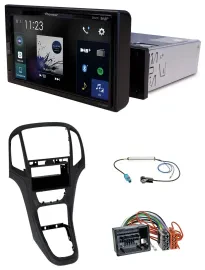 Pioneer DAB MP3 Bluetooth USB Autoradio für Opel Astra J ab 2009 Perl schwarz