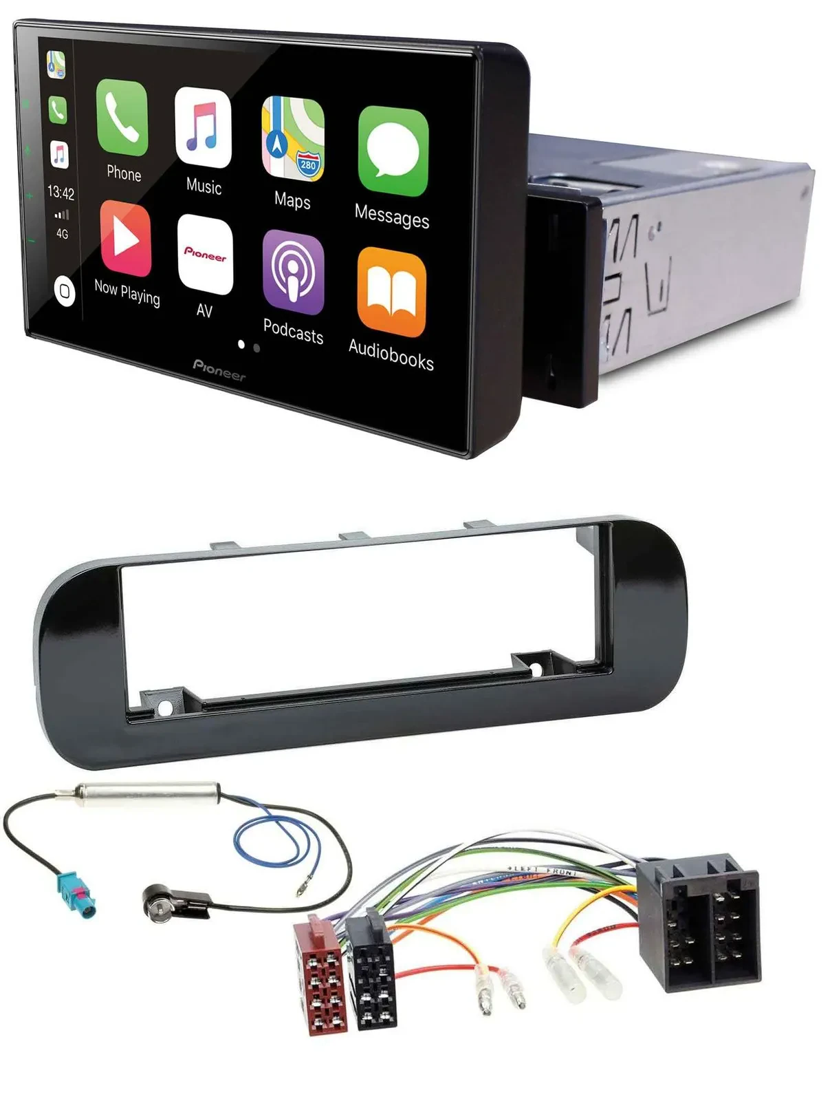 Pioneer Bluetooth MP3 DAB USB Autoradio für Fiat Panda (ab 2012) - glänzend