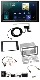 Pioneer 2DIN DAB USB Lenkrad Bluetooth Autoradio für Ford Kuga 2008-12 schwarz