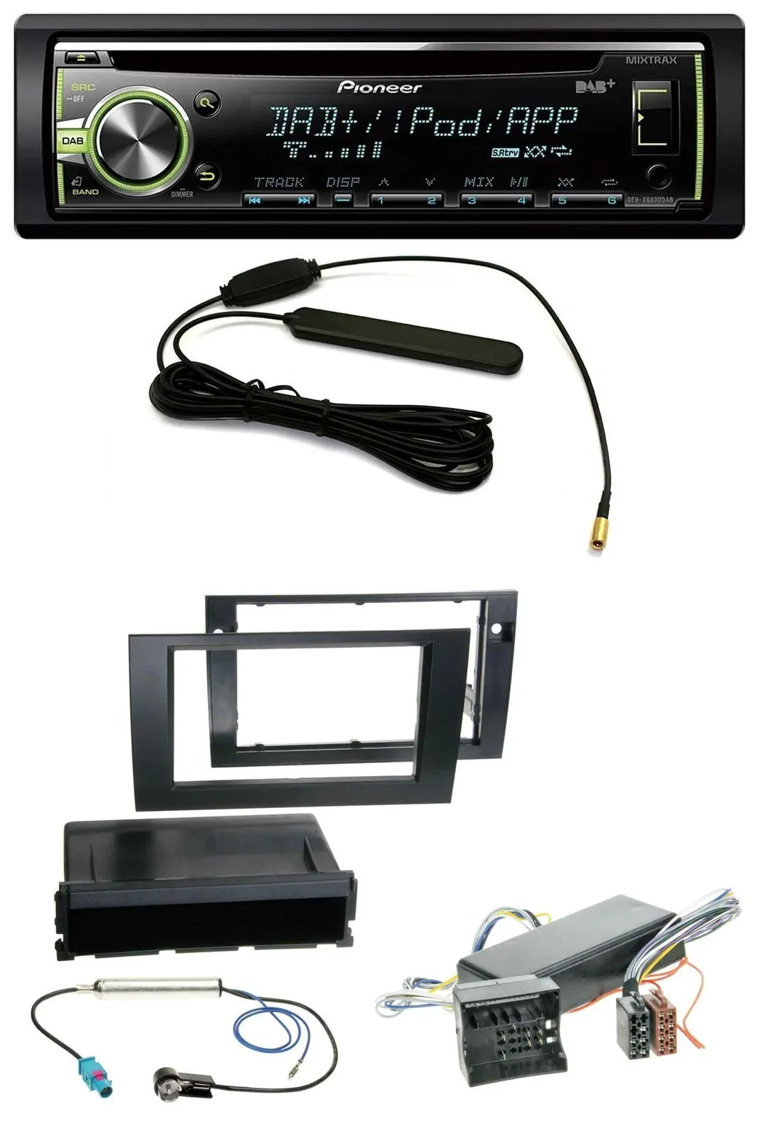 Pioneer MP3 USB CD DAB AUX Autoradio für Audi A4 04-08 B7 Symphony Bose Aktivsys