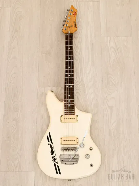 Электрогитара Fernandes V-7 Art Wave P90 White w/case Japan 1980