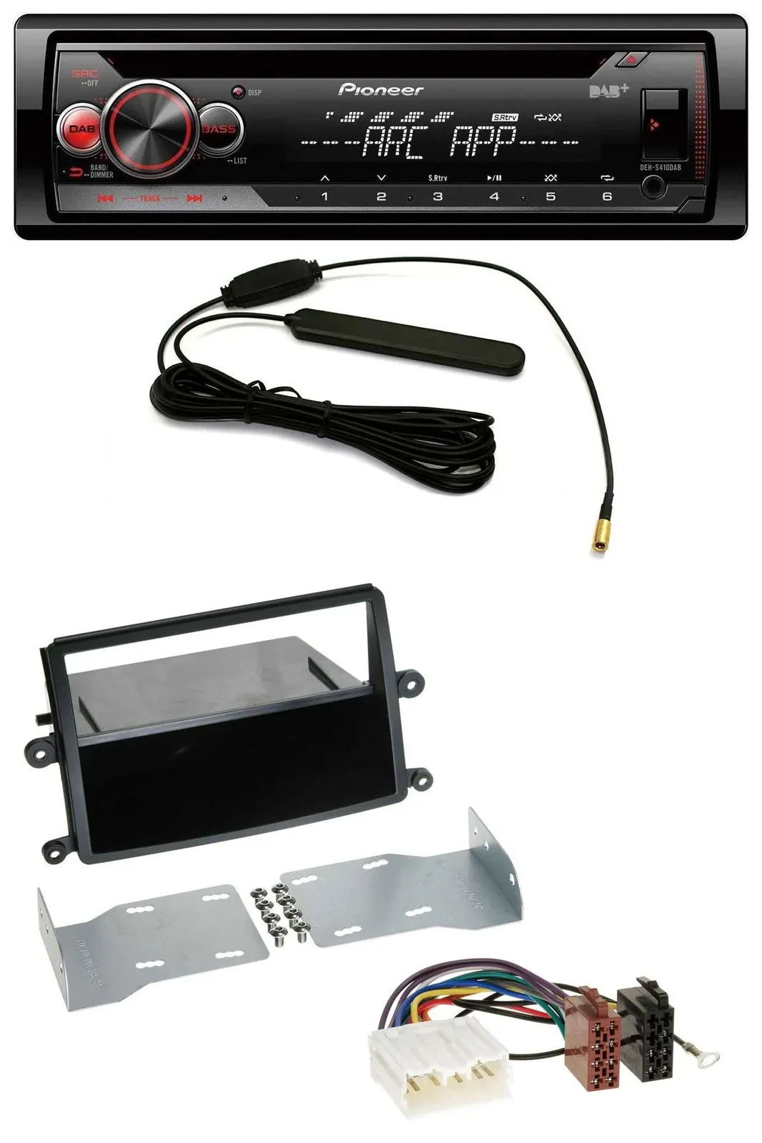 Pioneer CD USB AUX DAB MP3 Autoradio für Mitsubishi L200 (KAOT, ab 2006)