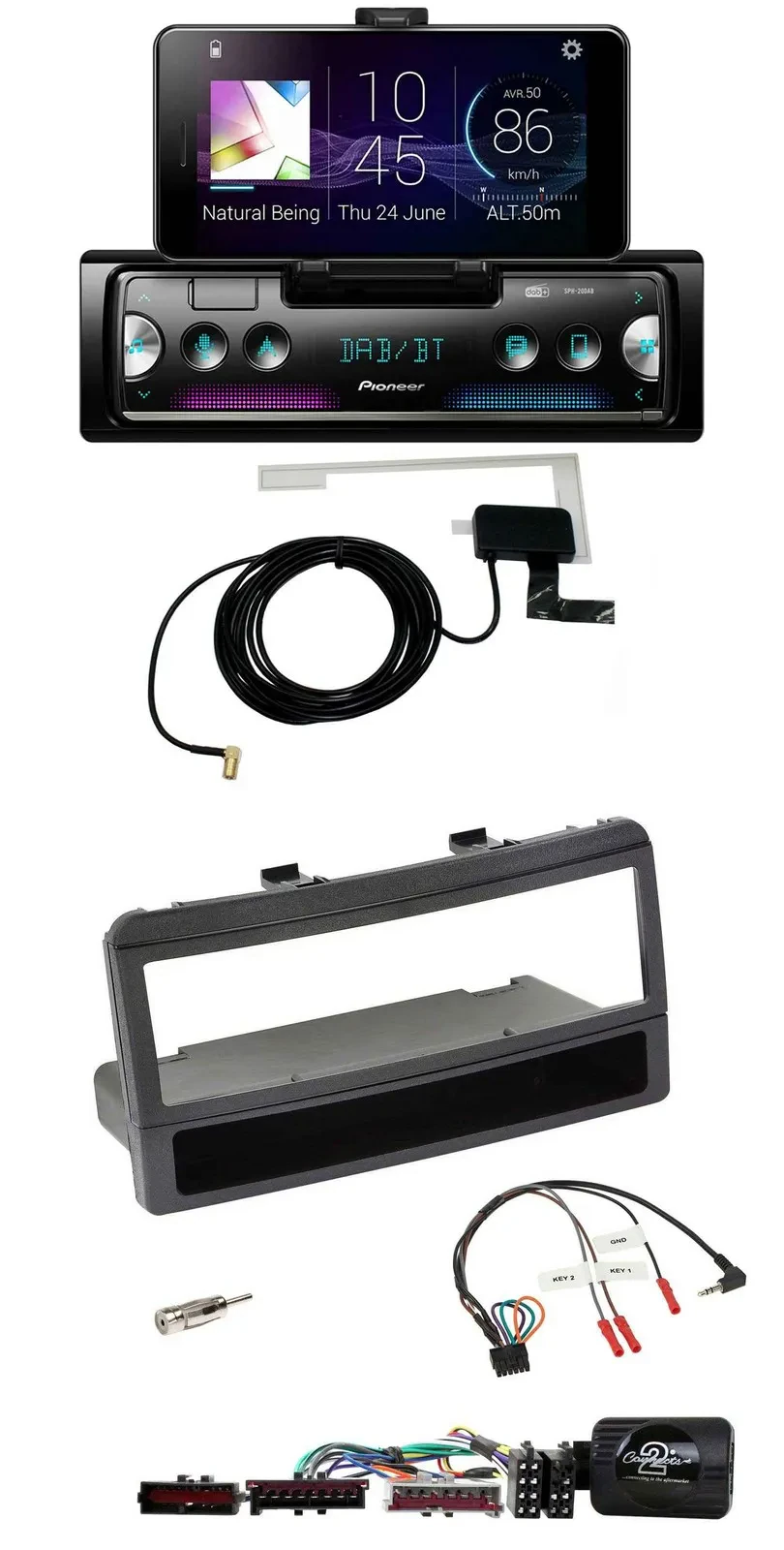 Pioneer DAB Bluetooth Lenkrad USB Autoradio für Ford Focus Escort Fiesta schwarz