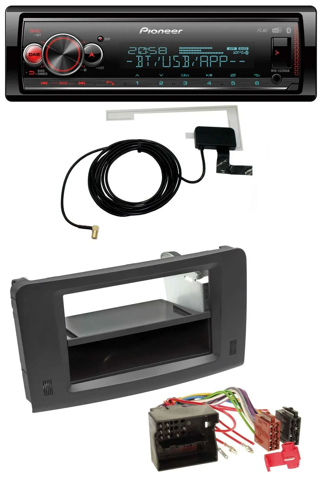 Pioneer Bluetooth DAB USB MP3 Autoradio für Mercedes M-Klasse W164 05-11 Profiva