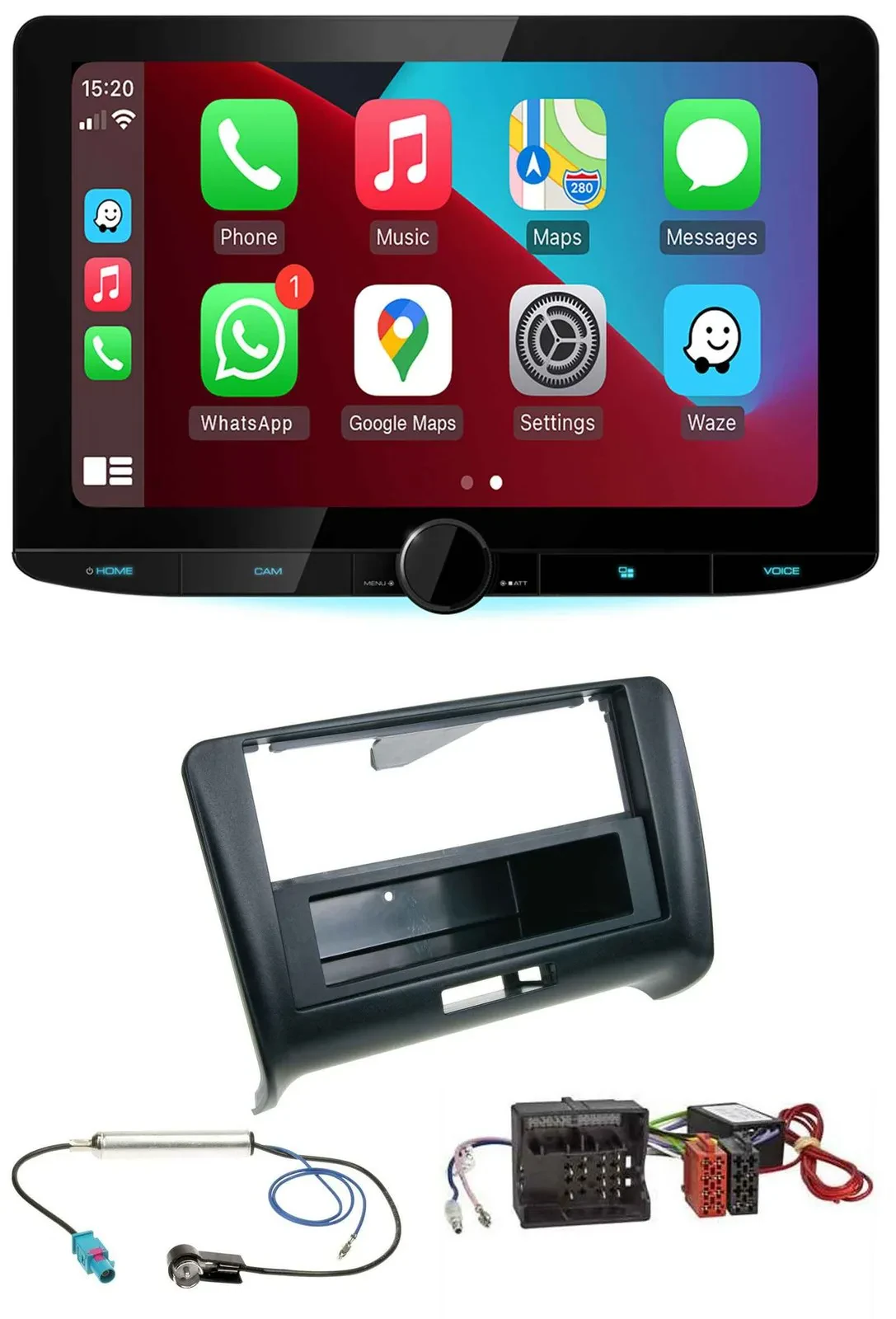 Kenwood MP3 USB DAB Bluetooth Autoradio für Audi TT 06-14 Aktivsystem Quadlock