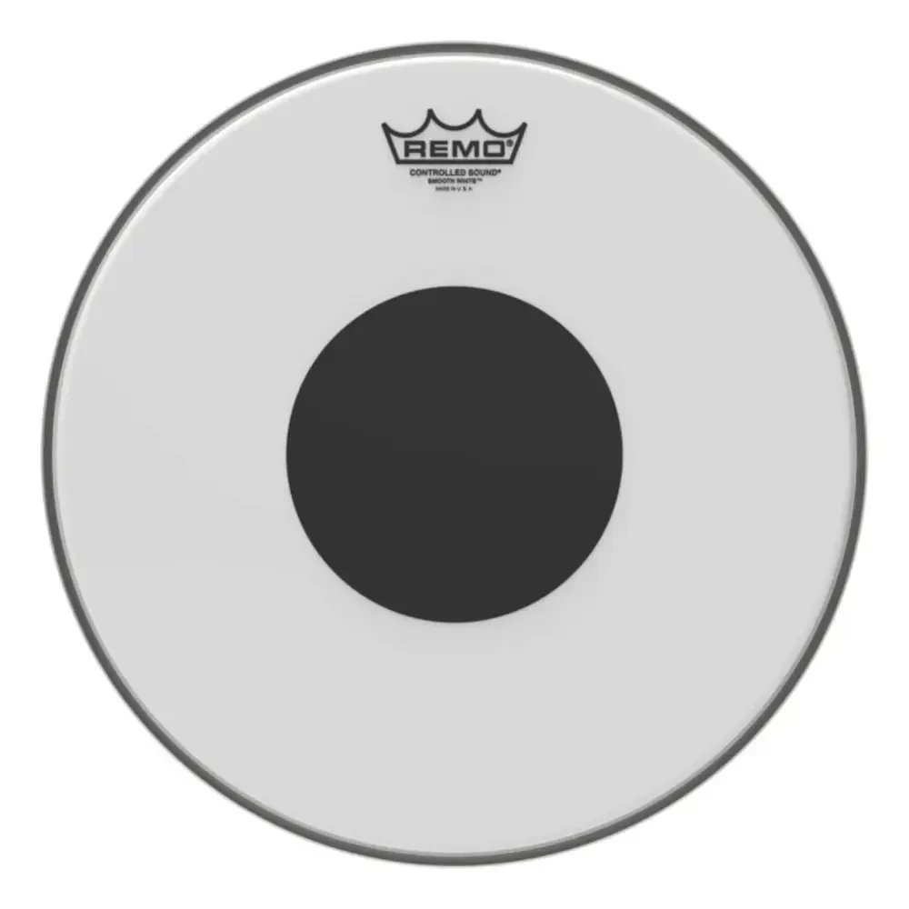 Пластик для барабана Remo 22" Controlled Sound Smooth White Black Dot