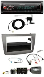 Pioneer Bluetooth DAB USB Lenkrad Autoradio für Alfa Mito 2014-2018 955 silber