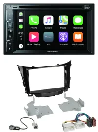 Pioneer MP3 USB DVD Bluetooth DAB 2DIN Autoradio für Hyundai i30 (ab 12)