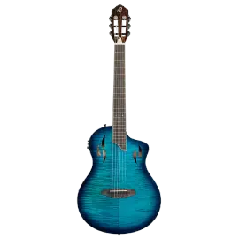 Классическая гитара с подключением Ortega RTPDLX-FMA TourPlayer Series Blue Burst с чехлом