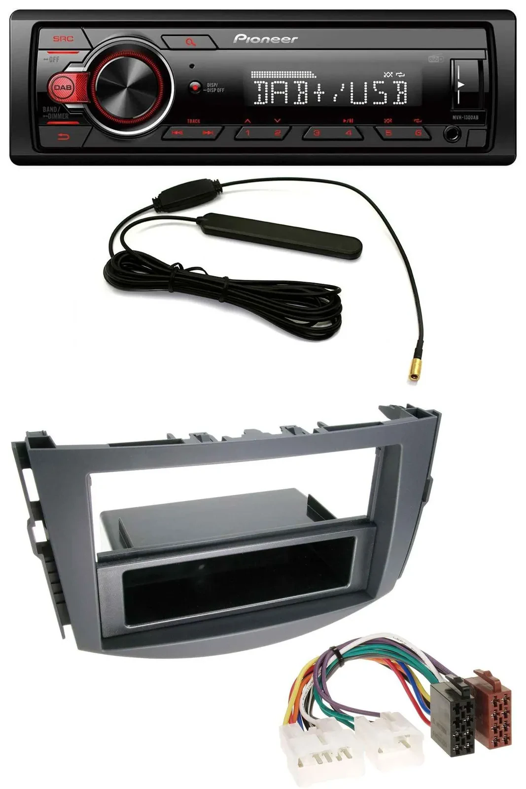 Pioneer MP3 DAB 1DIN AUX USB Autoradio für Toyota RAV-4 (ab 2006)