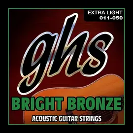 Струны для акустической гитары GHS BB20X 11-50, бронза