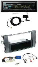 Автомагнитола Pioneer для Toyota Auris (2011–2012) CD, USB, DAB, MP3, антрацит, с поддержкой управления на руле