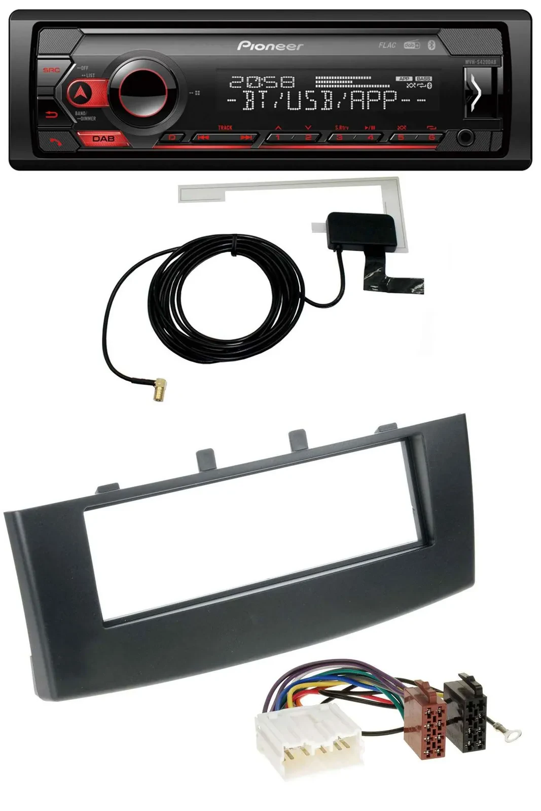 Pioneer DAB USB MP3 Bluetooth Autoradio für Mitsubishi Colt (ab 2009)