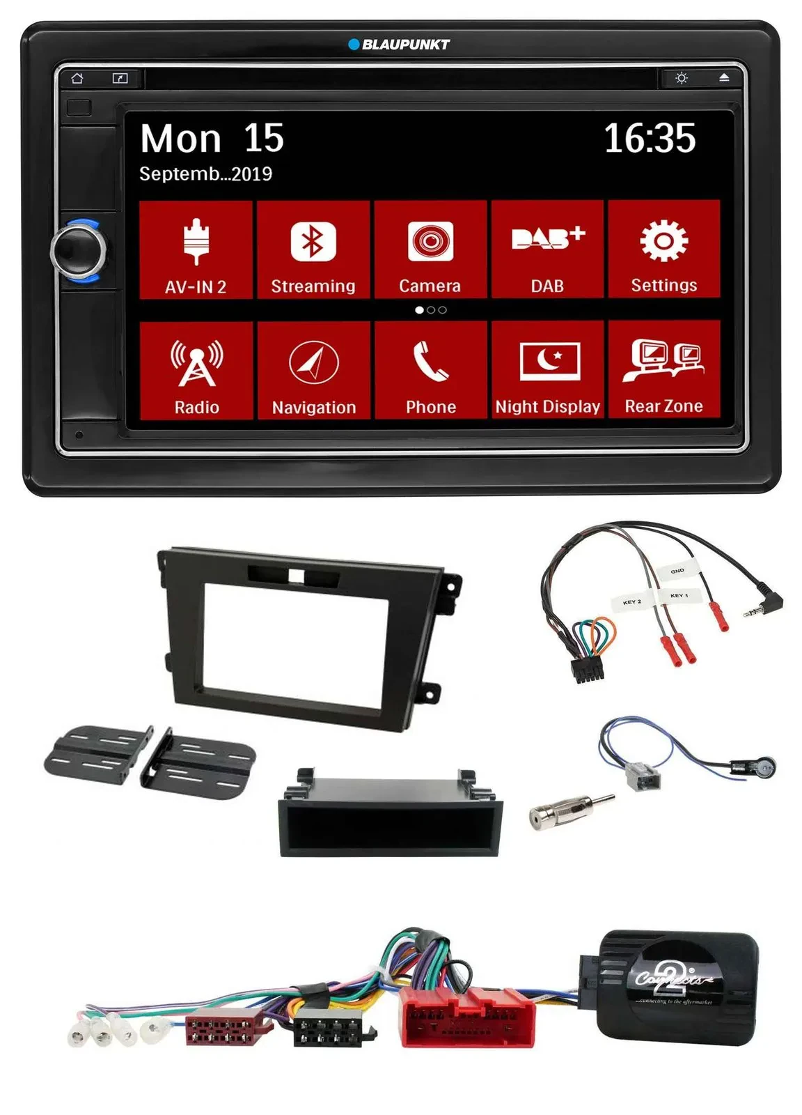 Blaupunkt Bluetooth DAB 2DIN USB DVD Lenkrad Autoradio für Mazda CX-7 2008-2010