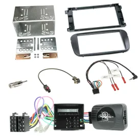 Einbauset Lenkradadapter Doppel DIN Autoradio für Ford S-Max Mondeo Profi schwar