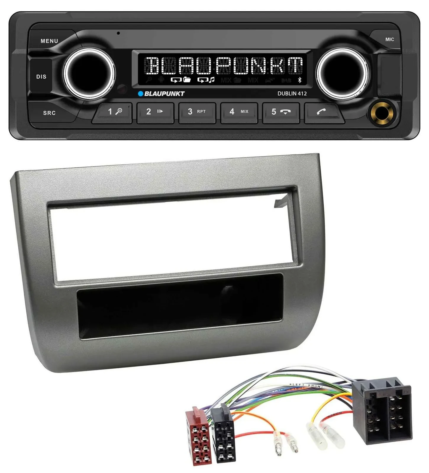 Blaupunkt MP3 Bluetooth USB AUX Autoradio für Lancia Y 843 03-11 dunkelsilbermet