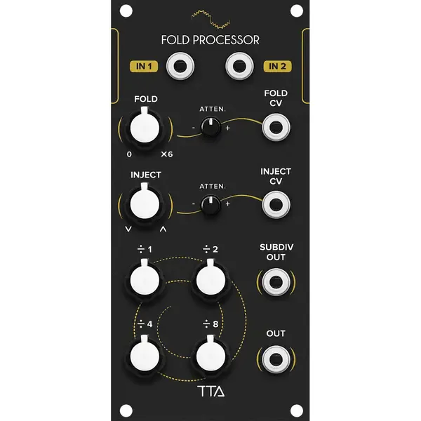 Модульный студийный синтезатор Tiptop Audio Fold Processor Wave Folder/Multiplier Eurorack Synth Module, Black