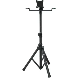 Audio 2000s Portable Stand with Foldable Tripod Legs and Mic Holder for Flat Pan