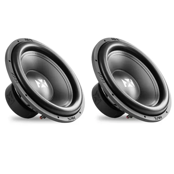 (2) NVX YSW154 800W RMS Dual 4-Ohm 15" Subwoofers with Enclosure