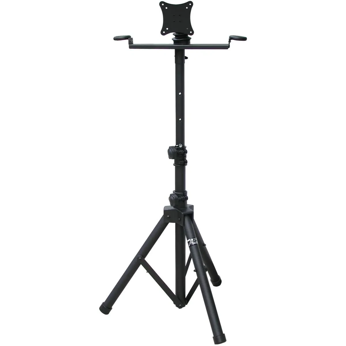 Audio 2000s Portable Stand with Foldable Tripod Legs and Mic Holder for Flat Pan