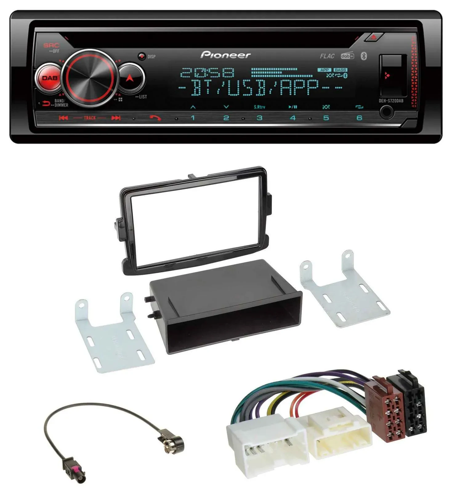 Pioneer MP3 DAB CD Bluetooth USB Autoradio für Dacia Lodgy Sandero Opel Vivaro