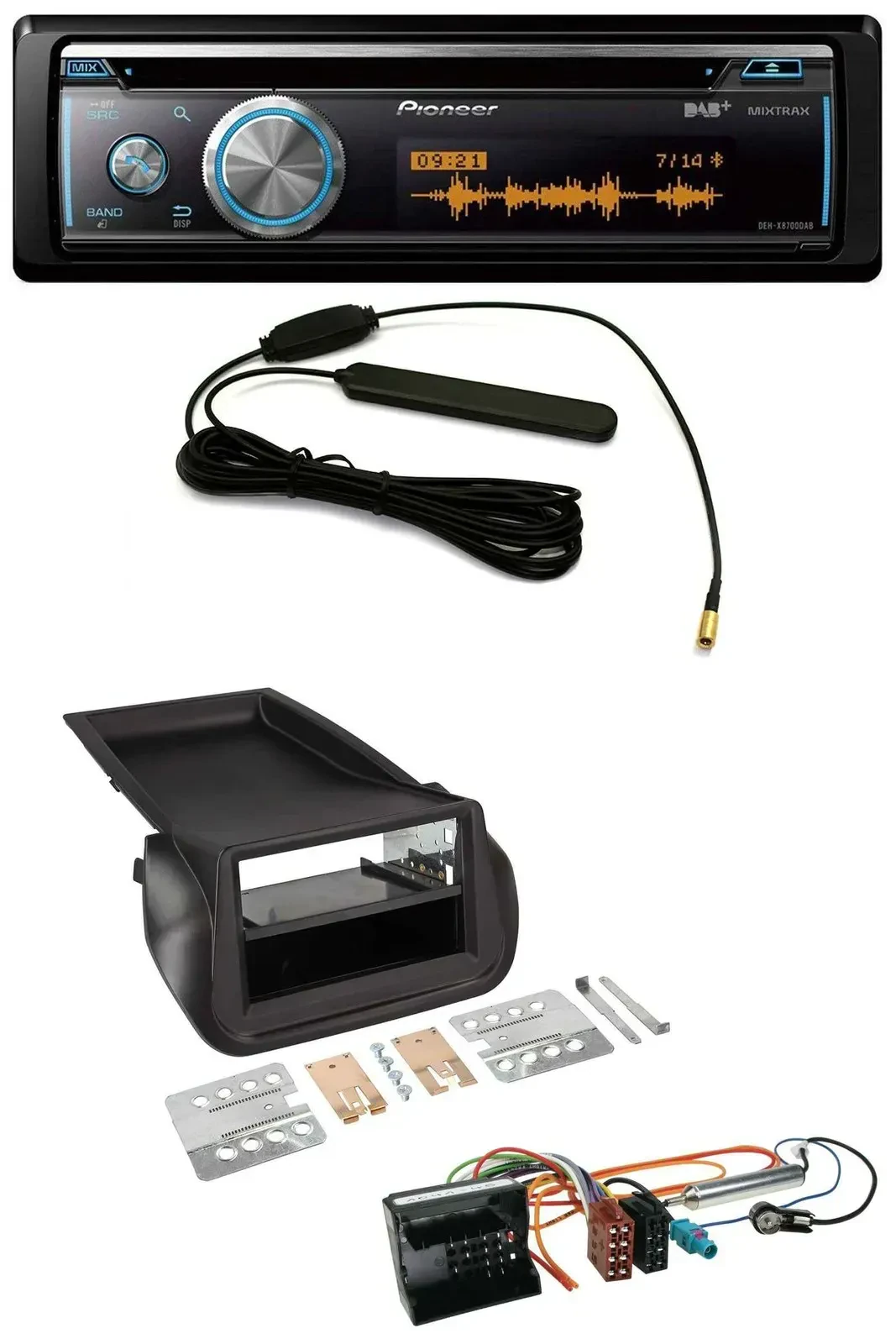 Автомагнитола Pioneer CD, USB, Bluetooth, DAB, MP3 для Citroen Nemo, Peugeot Bipper