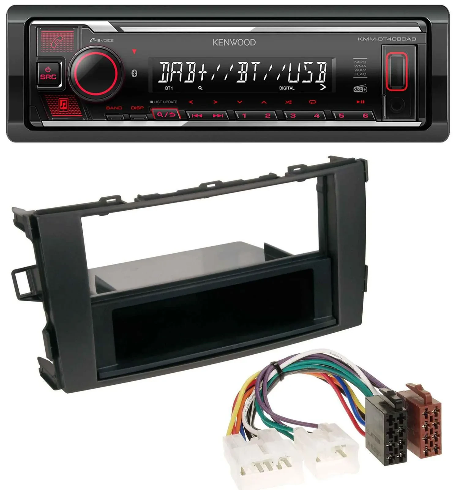 Kenwood MP3 Bluetooth USB DAB Autoradio für Toyota Auris (ab 2007)