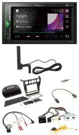 Автомагнитола Pioneer 2 DIN, Bluetooth, DAB, поддержка управления на руле, для BMW 5 Series (E60) 2007, без iDrive, MP3