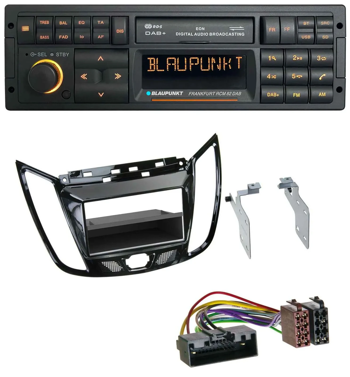 Blaupunkt USB DAB SD MP3 Bluetooth Autoradio für Ford C-Max Kuga Klavierlack sch
