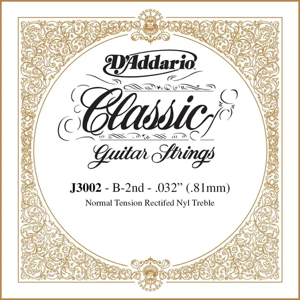 Струна одиночная D'Addario J3002 Normal Tention Nylon 032