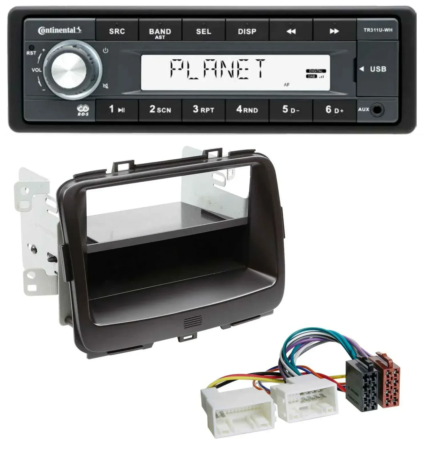 Continental USB MP3 AUX 1DIN Autoradio für Kia Carens 4 (RP, ab 2013)