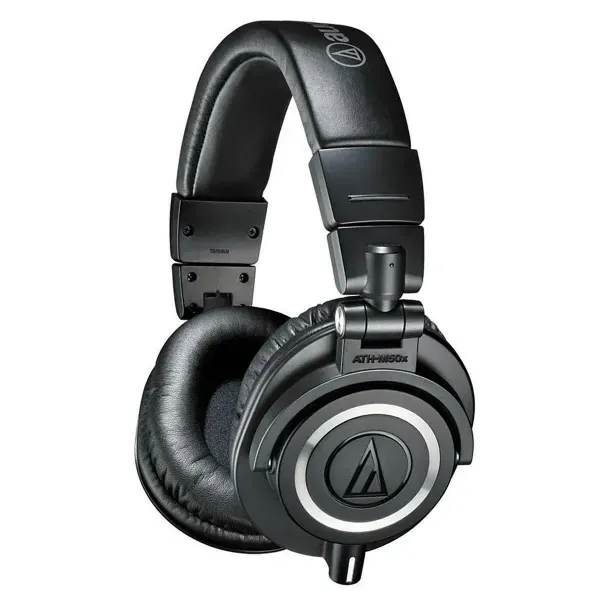 Audio-Technica ATH-M50x Headphones - With HA High Frequency Leather Earpads